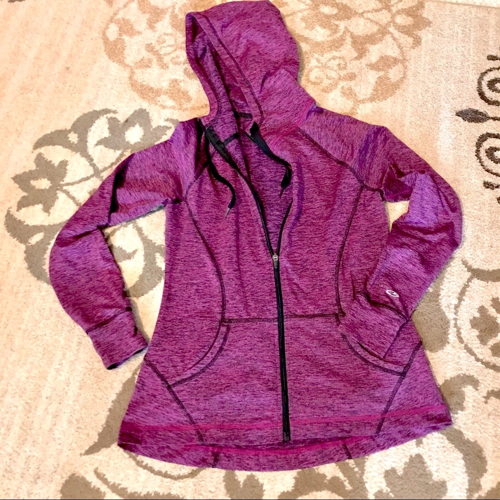 🌸3/$25 Target C9 Champion Duo Dry Zip-Up Space-dye Purple & Black Hoodie, Size S - Picture 8 of 13